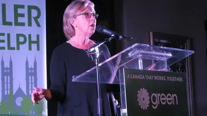 <p>Elizabeth May, Leader of the Green Party of Canada (Cred:Laurel L. Russwurm/Flickr)</p>