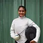 Voryn Thalya Kiriweno, atlet anggar cantik dari DKI Jakarta (Ahmad Fawwaz Usman/Liputan6.com)