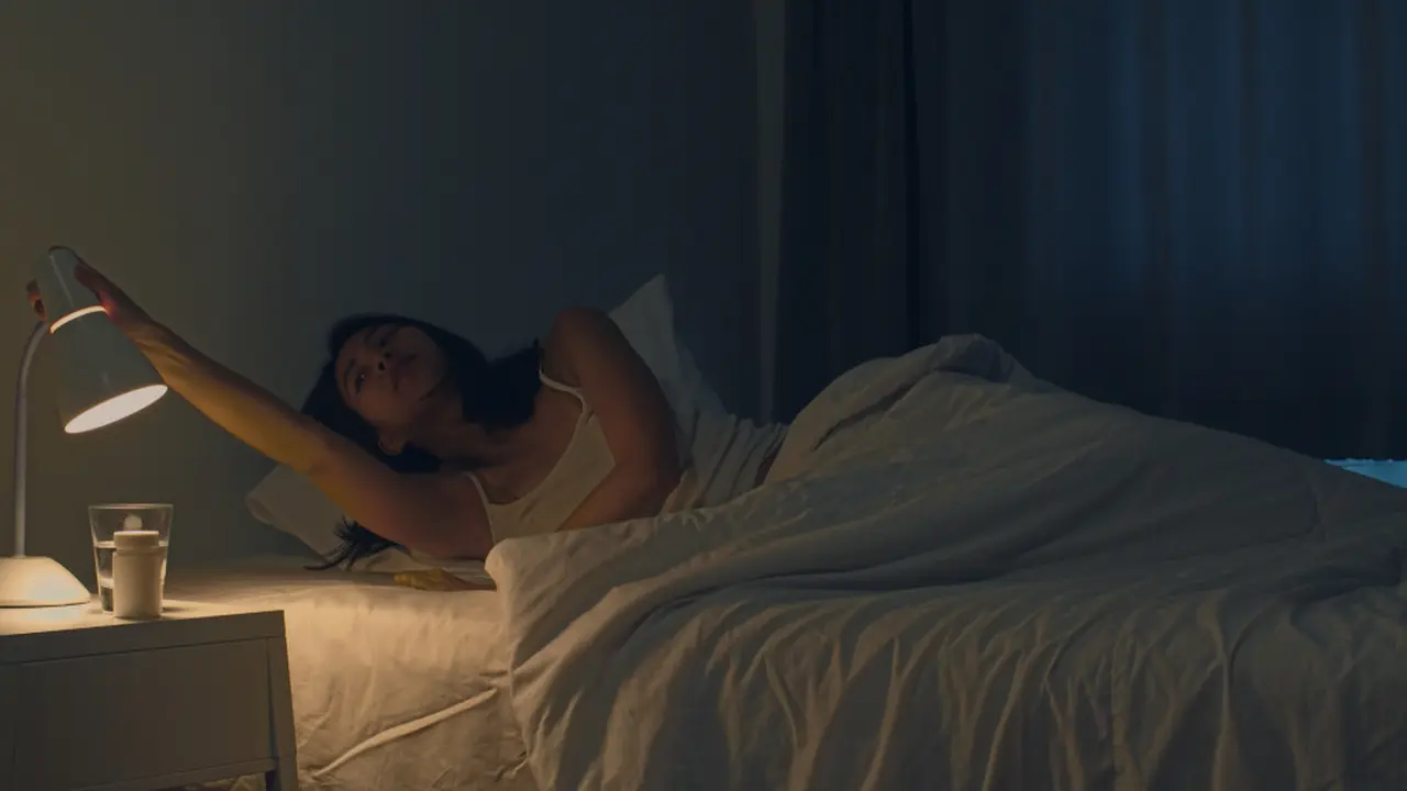 Perempuan Tidur dengan Lampu Redup