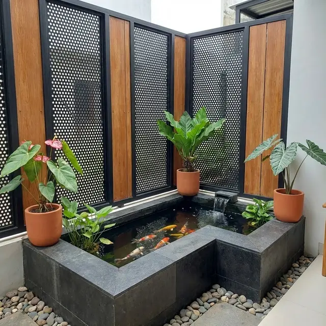 Ide Kolam Ikan Mini di Halaman Sempit