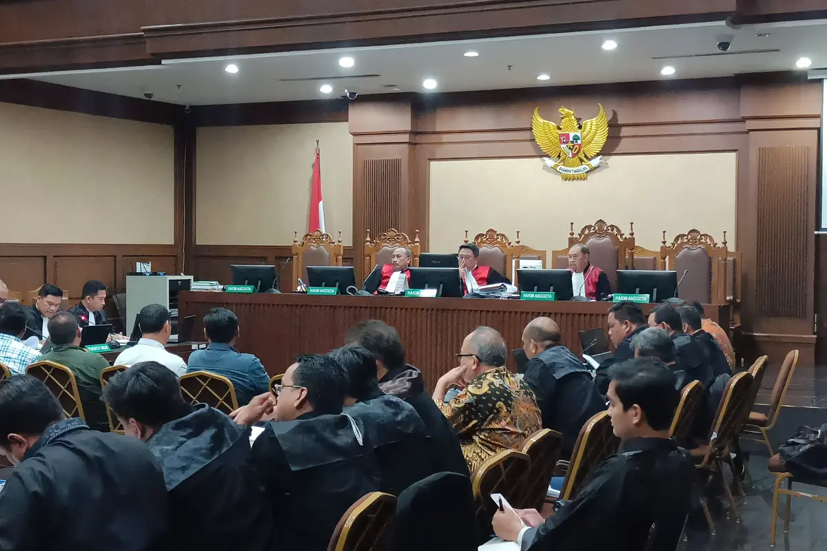Sidang Syahrul Yasin Limpo (SYL) di ruang sidang PN Tipikor Jakarta Pusat, Rabu (8/5/2024).