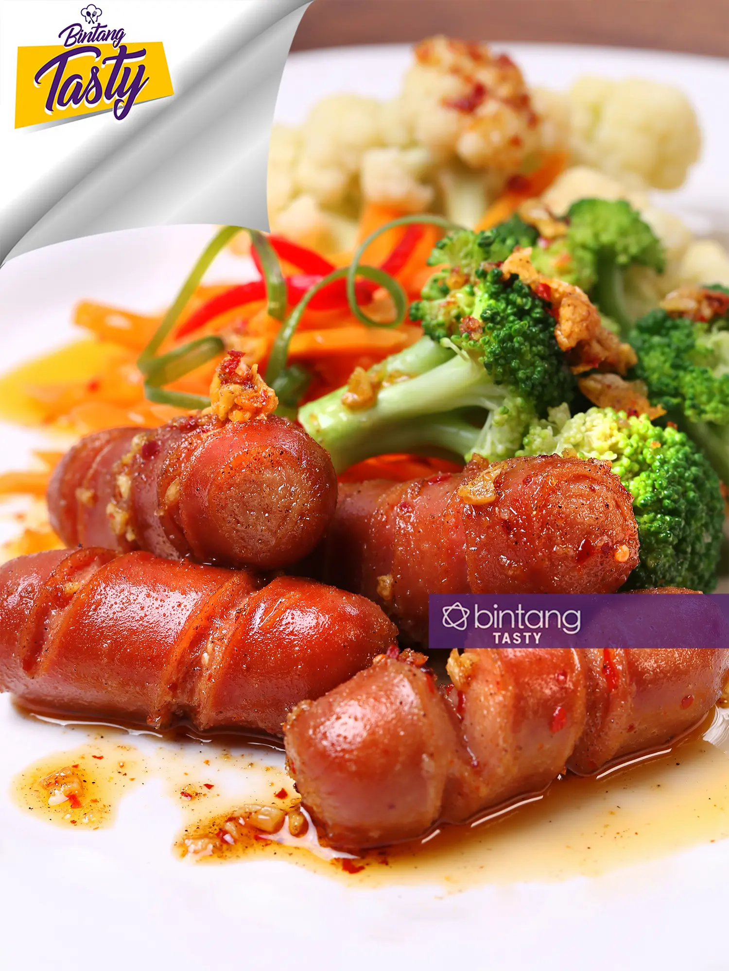 Sausage with veggie. (Fotografer: Nurwahyunan/DI: M. Iqbal Nurfajri/Chef: Arum Sari)