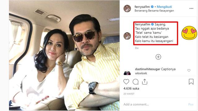 6 Gombalan Receh ala Ferry Salim untuk Istri Ini Bikin Iri yang Jomblo