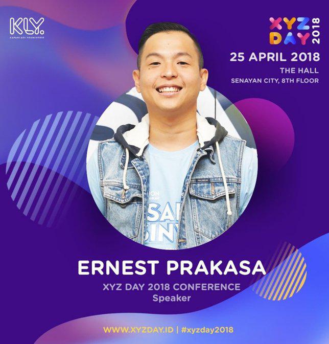 Ernest Prakasa bakal jadi pembicara di XYZ Day 2018 lho! (Courtesy of KapanLagi Youniverse)