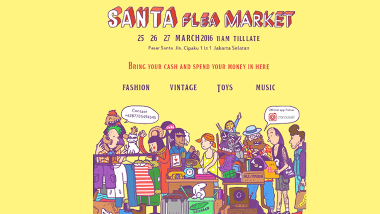 Libur Panjang Tak Keluar Kota, ke Pasar Santa Saja