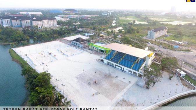 Tribun Barat VIP Venue Voli Pantai Jakabaring Sport City (Kementerian PUPR)