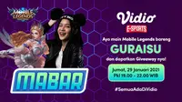 Main bareng Mobile Legends bersama Grace eks JKT48, Jumat (29/1/2021) pukul 19.00 WIB dapat disaksikan melalui platform Vidio, laman Bola.com, dan Bola.net. (Dok. Vidio)