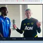 Pemain anyar Manchester United (MU) Aaron Wan-Bissaka dengan Manajer Ole Gunnar Solskjaer. (foto: twitter.com/ManUtd)