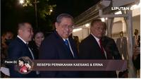 Presiden Keenam RI Susilo Bambang Yudhoyono (SBY) menghadiri resepsi pernikahan Kaesang Pangarep dan Erina Gudono. (Tangkapan layar Youtube Liputan6.com)