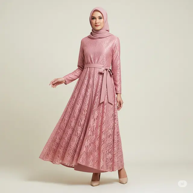 9 Baju Pesta Gamis Brokat Modern untuk Wanita Usia 40 ke Atas: Busana Pesta yang Anggun dan Elegan