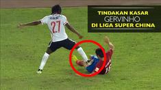 Video tindakan kasar yang dilakukan Gervinho pada laga antara Hebei China Fortune melawan Henan Jianye di Liga Super China