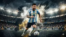 Ilustrasi Lionel Messi, Timnas Argentina. (Foto by Gemini AI)
