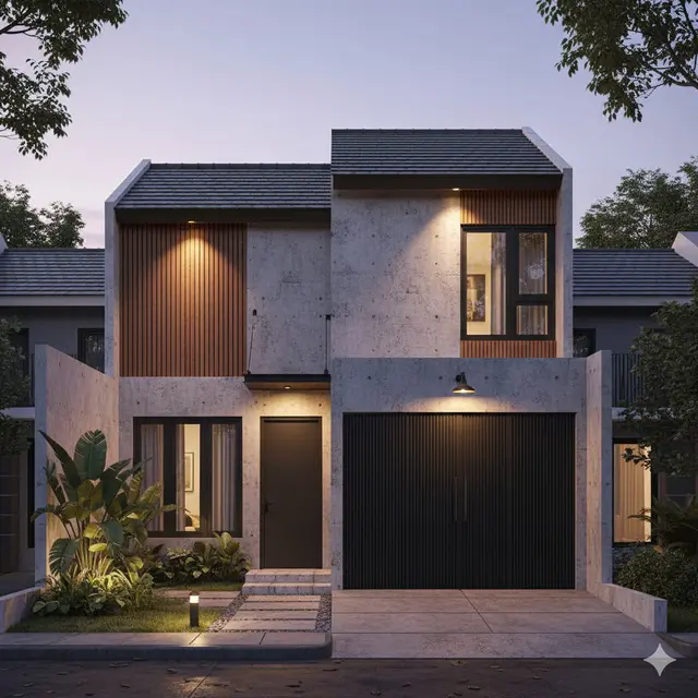 Gambar Rumah Minimalis Modern Kekinian dengan Garasi Mobil