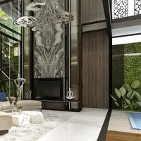 Rumah Ayu Ting Ting begitu indah dengan sekat kaca. (Foto: Instagram/Angkasa Architects)