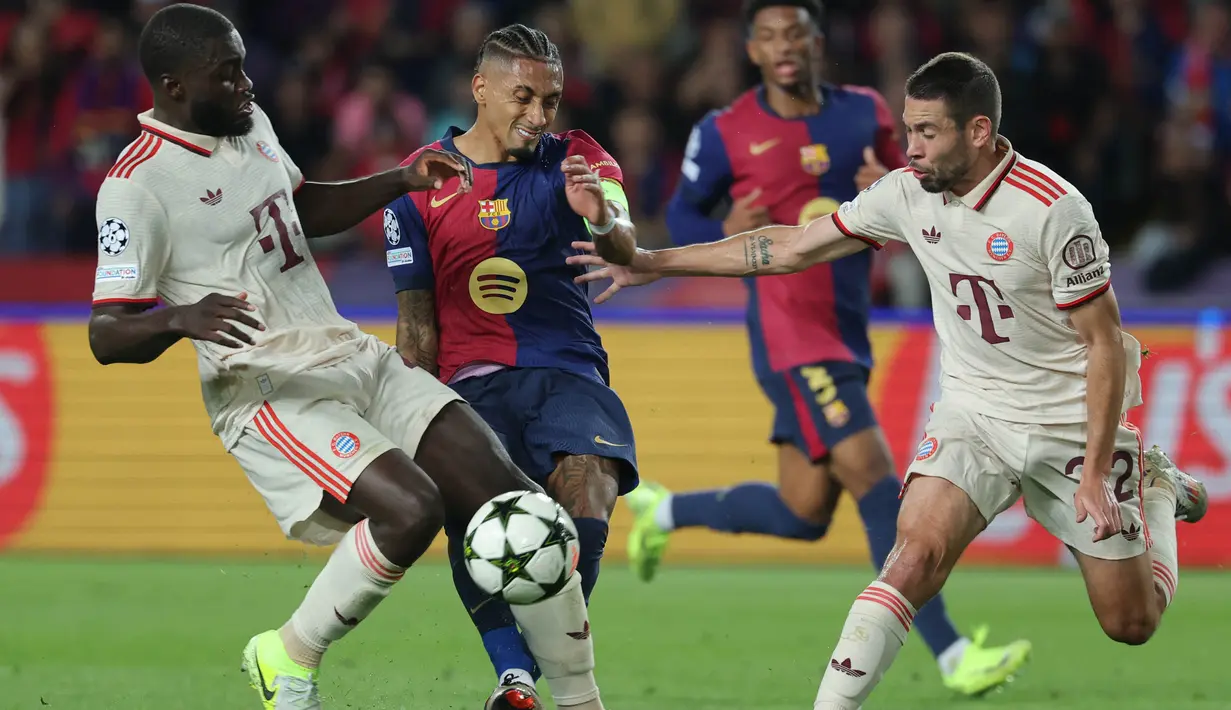 Sejak awal pertandingan, Blaugrana tampil dominan dan konsisten. (LLUIS GENE/AFP)