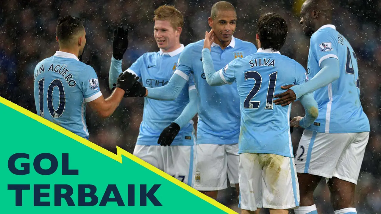 5 Gol Terbaik Pekan ke-22, Kerja Sama Cantik Aguero 
