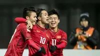 Timnas Vietnam U-23 melaju ke semifinal Piala AFC U-23 2018 setelah mengalahkan Irak lewat adu penalti (20/1/2018). (Bola.com/Dok. AFC)