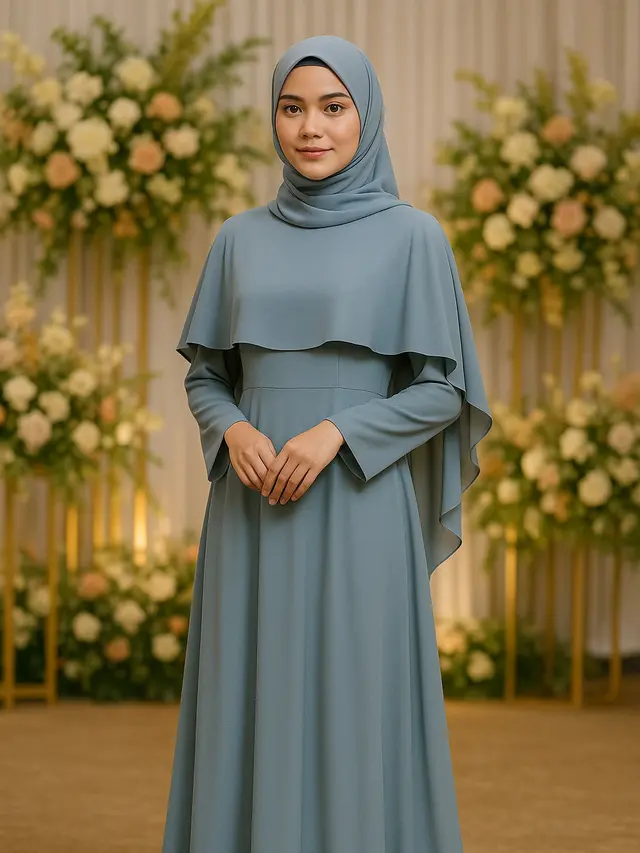 Gaun Bridesmaid Hijab Tren 2025 (Foto: ChatGPT)