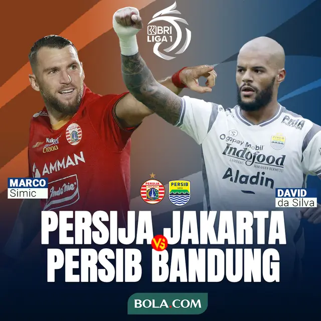 BRI Liga 1 - Duel Pemain - Persija Jakarta Vs Persib Bandung - Marko Simic Vs David da Silva