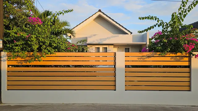 Model Pagar Kayu yang Bikin Rumah Kecil Terlihat Elegan dan Modern/Ilustrasi AI