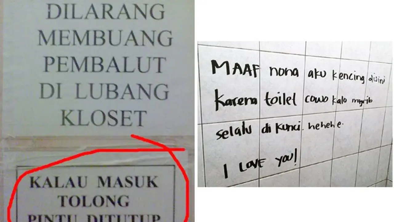 6 Tulisan Nyeleneh di Toilet Wanita Ini Bikin Geleng Kepala