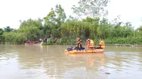 Pencarian terhadap pencari lokan yang hilang di Sungai Batang Masang Kabupaten Agam. (Liputan6.com/ Dok BPDB Agam)