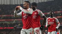 Arsenal berhasil memetik kemenangan besar saat bertemu dengan Wigan Athletic dalam laga lanjutan Piala FA 2025/2026 di Emirates Stadium, London, Minggu (15/02/2026) malam waktu setempat. (AFP/Glyn Kirk)