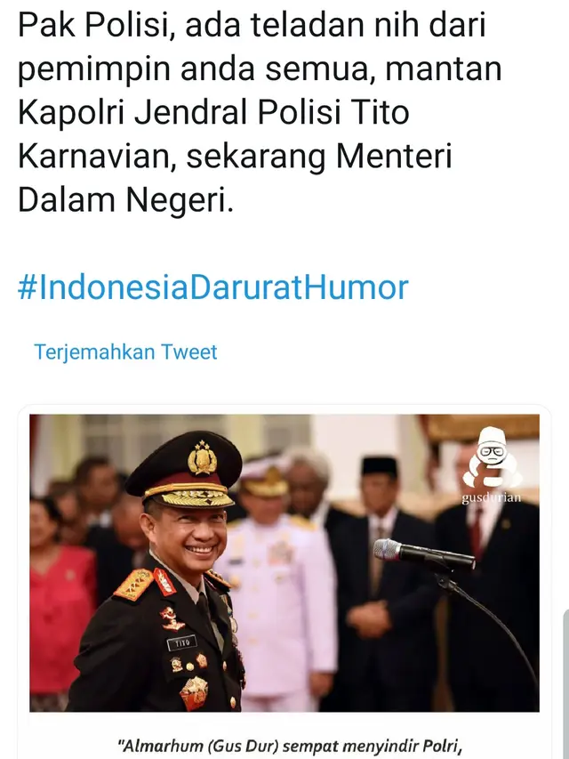 Unggahan Alissa Wahid. (Foto: Twitter @AlissaWahid)