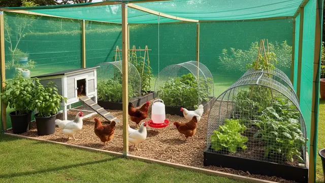 Kebun Ayam dengan Pagar Paranet