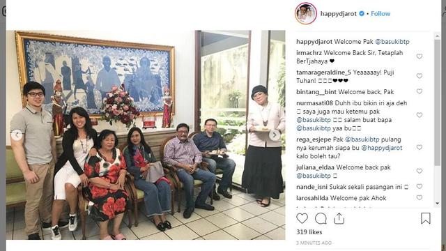 Foto kebersamaan Ahok bersama keluarga dan sahabat