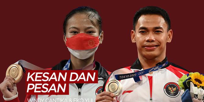 VIDEO: Kesan dan Pesan Windy Cantika Aisah dan Eko Yuli Irawan Setelah Sukses di Olimpiade Tokyo 2020