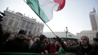 Ilustrasi bendera Italia (AFP/Marco Bertorello)