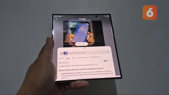 Fitur Circle to Search di Samsung Galaxy Z Fold7