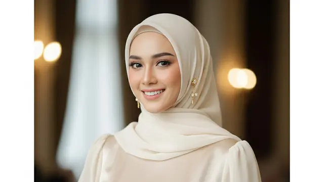 Gamis Satin Polos Kombinasi Chiffon Elegan