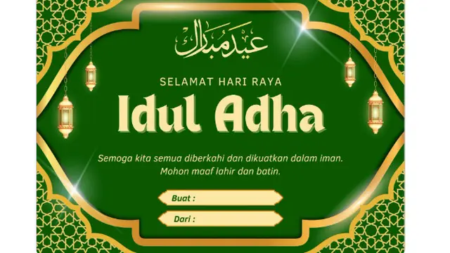 Kartu Ucapan Idul Adha/canva.com