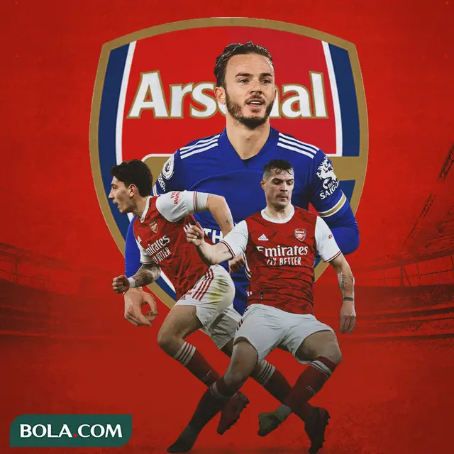 Arsenal - James Maddison, Hector Bellerin, Granit Xhaka