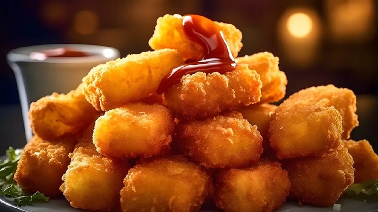 Ilustrasi chicken nugget atau nugget ayam