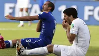 Momen Unik Piala Dunia: Luis Suarez Jadi Drakula