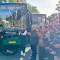 Bus Trans Jatim Koridor IV Gresik Paciran Lamongan resmi beroperasi. (Dian Kurniawan/Liputan6.com)