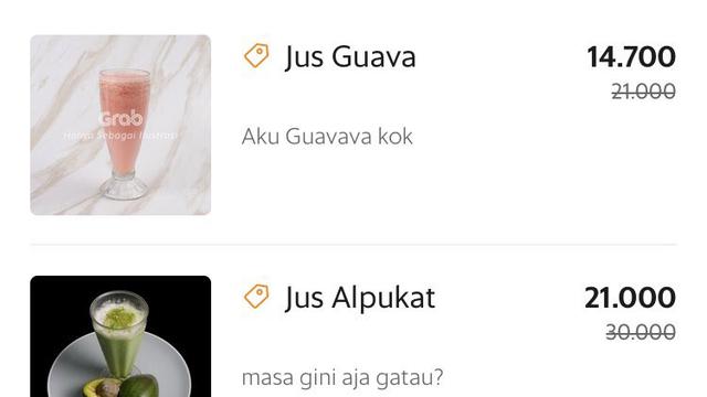 7 Makanan dan Minuman Online Ini Keterangannya Nyeleneh, Bikin Tepuk Jidat