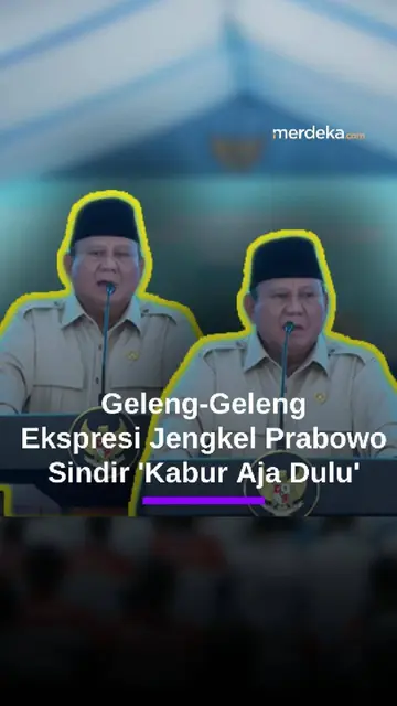 Eskpresi Prabowo Geleng-Geleng Jengkel Ada Gerakan 'Kabur Aja Dulu': Sana Biar Kita Gak Gaduh!