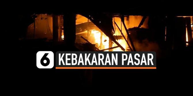 VIDEO: Pasar Kota Pinang Labuhanbatu Ludes Terbakar