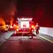 Detik-detik Bus Tingkat Gunung Harta Terbakar di Tol Madiun