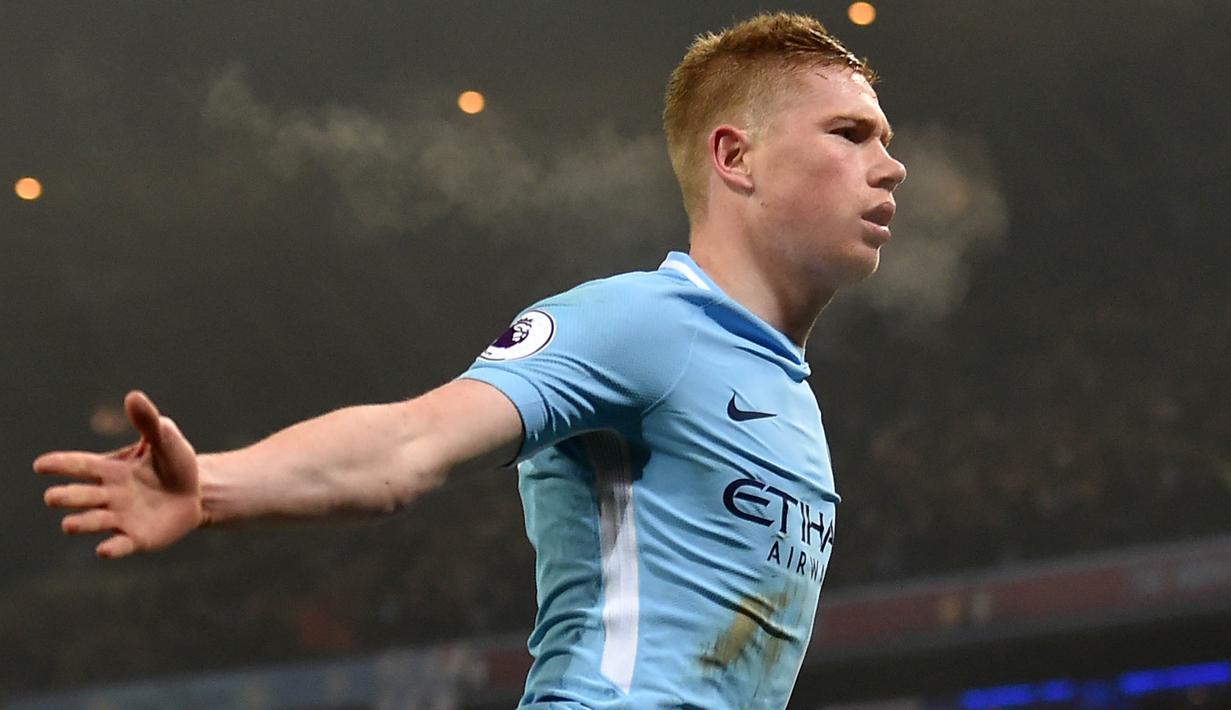 7. Kevin De Bruyne (Manchester City) - Harga jualnya ditaksir mencapai 167,8 juta euro. (AFP/Paul Ellis)