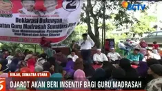 Djarot Saiful Hidayat berjanji akan meningkatkan penghasilan para guru dengan memberi insentif dan Kartu Sumut Sejahtera.