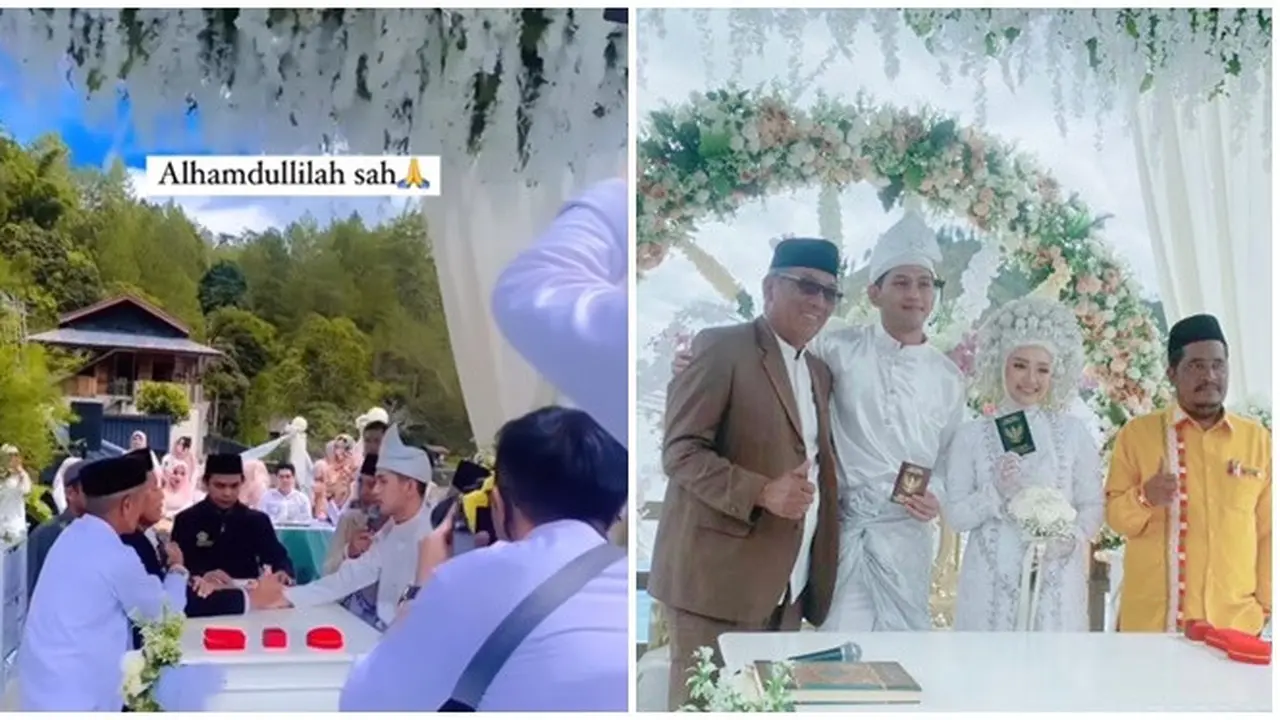 Sah Jadi Suami Istri, Ini 6 Potret Pernikahan Ilyas Bachtiar dan Nabila LIDA