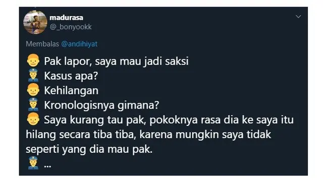 Obrolan Lucu Saat Lapor Polisi Ini Malah Berujung Curhat