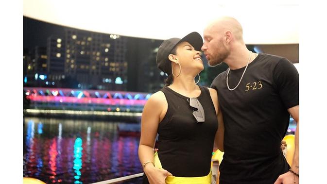 Melaney Ricardo dan Tyson Lynch (Sumber: Instagram/melaney_ricardo)