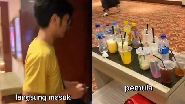 Pria Makan Nasi Padang di Bioskop