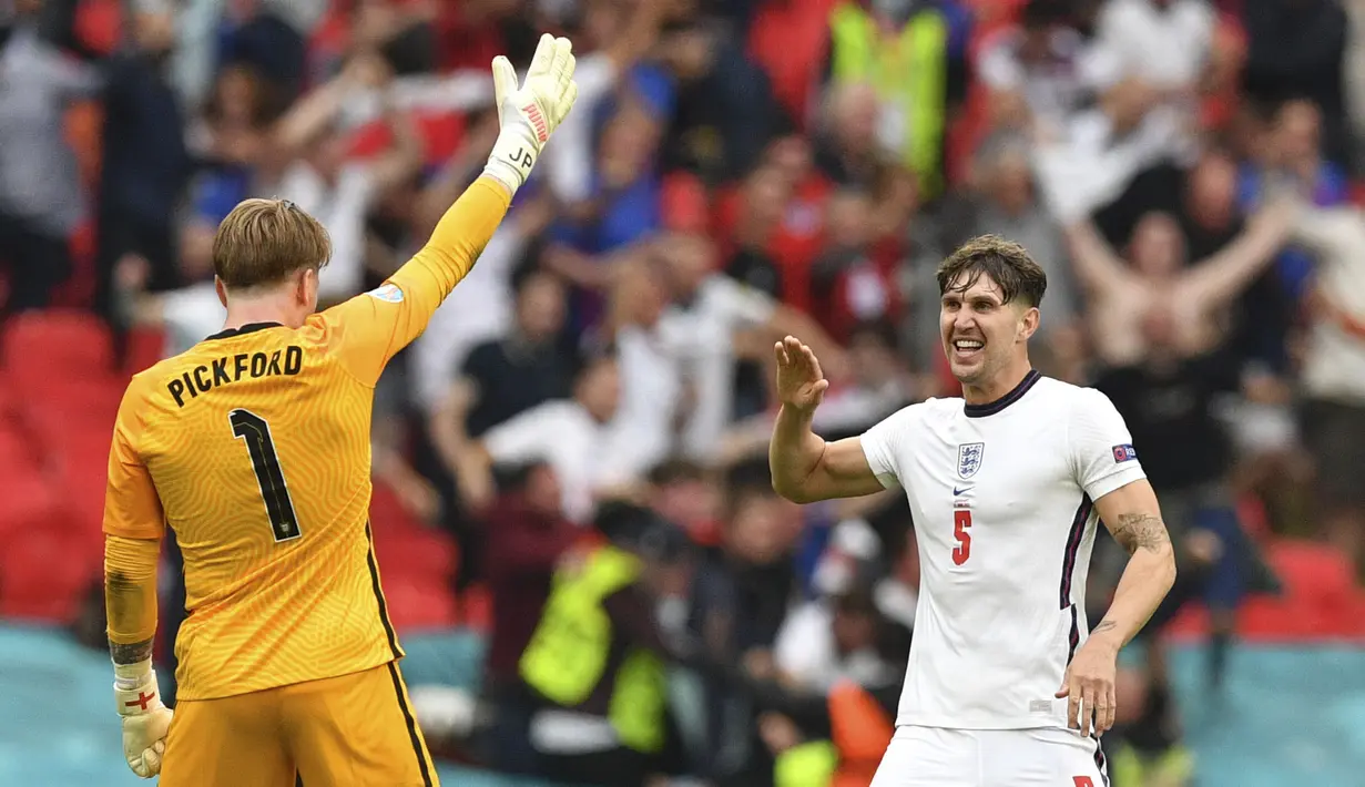 Raihan tersebut tentunya menjadi modal Inggris untuk merebut gelar Piala Eropa kali pertama. Apalagi, semifinal dan final akan berlangsung di kandang sendiri, Wembley. (Foto:AP/Justin Tallis, Pool)